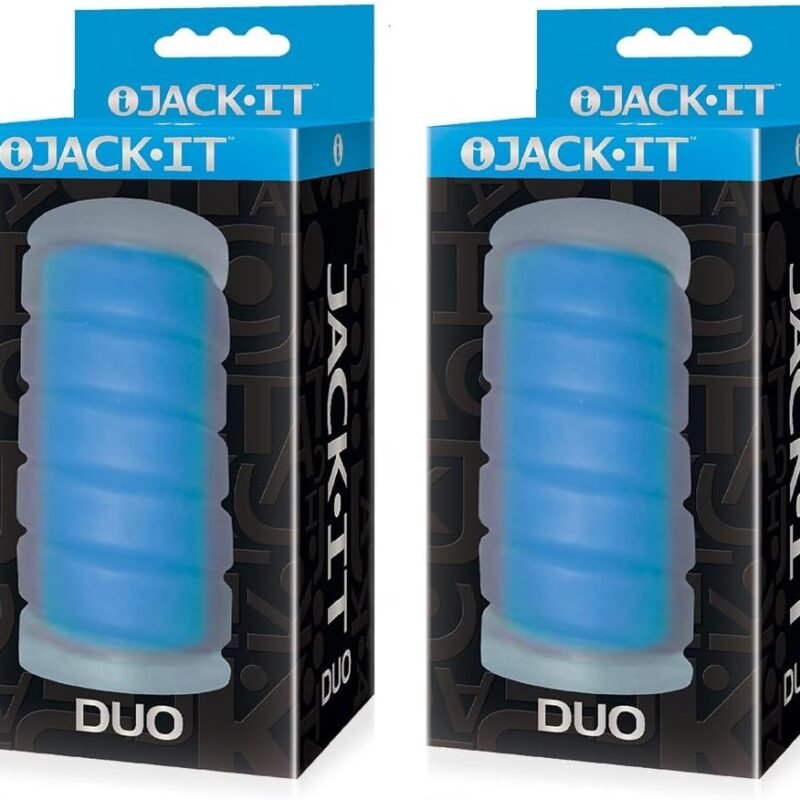 Sex Toy Couples kit of Jack-It Duo, Sky Blue and Icon Brands Jack-It Duo, Sky Blue