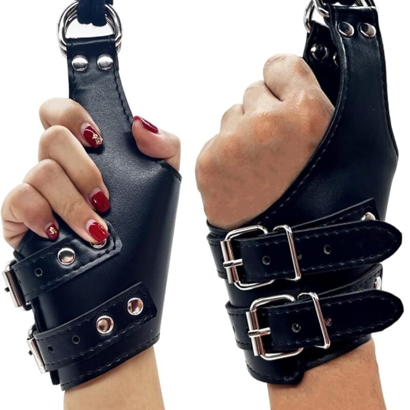 Bondage Cuffs Bondage Gear & Accessories Leather Wrist BDSM Handcuffs Restraint for Bed Restraints Adjustable Handcuff Straps SM Tools Fetish Erotic Slave Kinky Sex Things for Couples Women Men