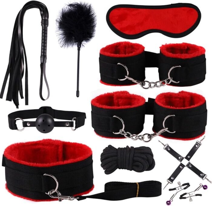 Wrist and Ankle Cuffs Bed Restraints Straps for Couples Adjustable Queen Size Bed Straps for Adult Play Sex Resistant Tie Hand Cuffs Spreader Bar Bed Bondage Restraint Kit for Couples King Bed Sweater
