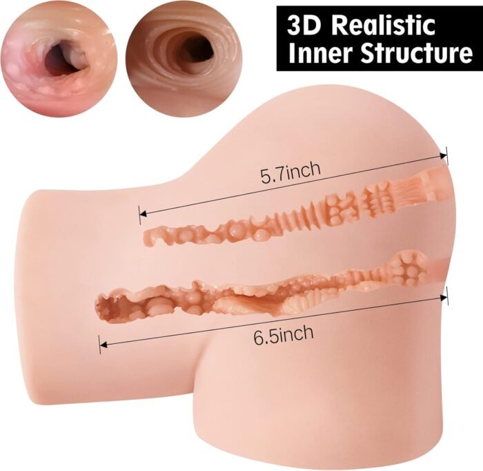 Lifelike Sex Doll Torso Male Masturbator Stroker Realistic Pocket Pussy Ass with Vagina Anal Sex, Sex Dolls Adult Toys Male Sex Toys for Men Pleasure, 14LB - Image 4