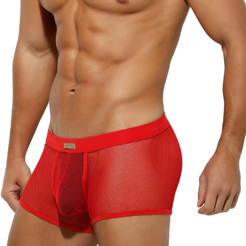 Arjen Kroos Sexy Underwear for Men Breathable Mesh Boxer Briefs Comfort Soft Trunks