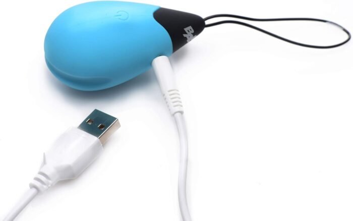 10X Silicone Vibrating Egg - Blue - Image 4