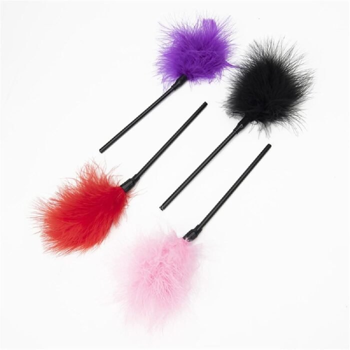 Sex Toy Sex Feather Tickler Teaser Feather Sex Tickler Spanking Toys Tickler Toy Adult Feathers for Sexual Play 4Pcs - Image 6