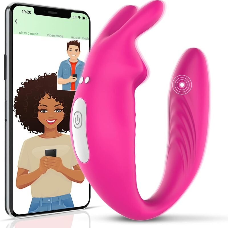 App Remote Control Wearable Clitoral G Spot Vibrator for Women, Panty Couples Vibrator with 12 Vibrations, Dual Vibrating G-spot Clitoralis Sex Stimulator Massager Waterproof Adult Sex Toys for Female