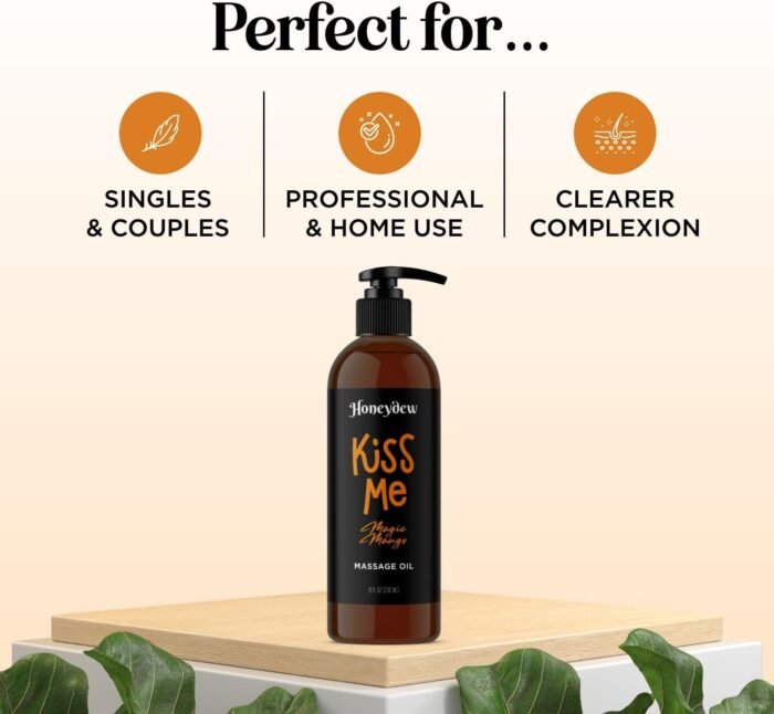 Sweet and Sensual Massage Oils for Couples - Mango and Vanilla Romantic Full Body Massage Oils with Sweet Almond Oil for Easy Gliding Special Moments - Therapeutic Grade Scented Body Oils - Image 8