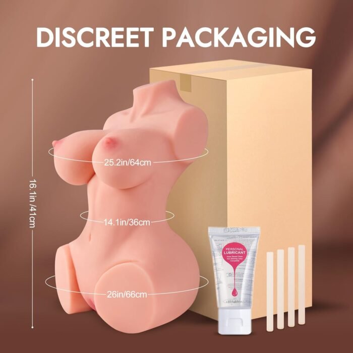 12LB Sex Doll Torso Male Masturbator - Pocket Pussy Silicone Doll with Realistic Vagina Anal Big Breasts, Realistic Female Torso Hands Free Male Masturbator, Adult Sex Toys, Pleasure for Men - Image 6