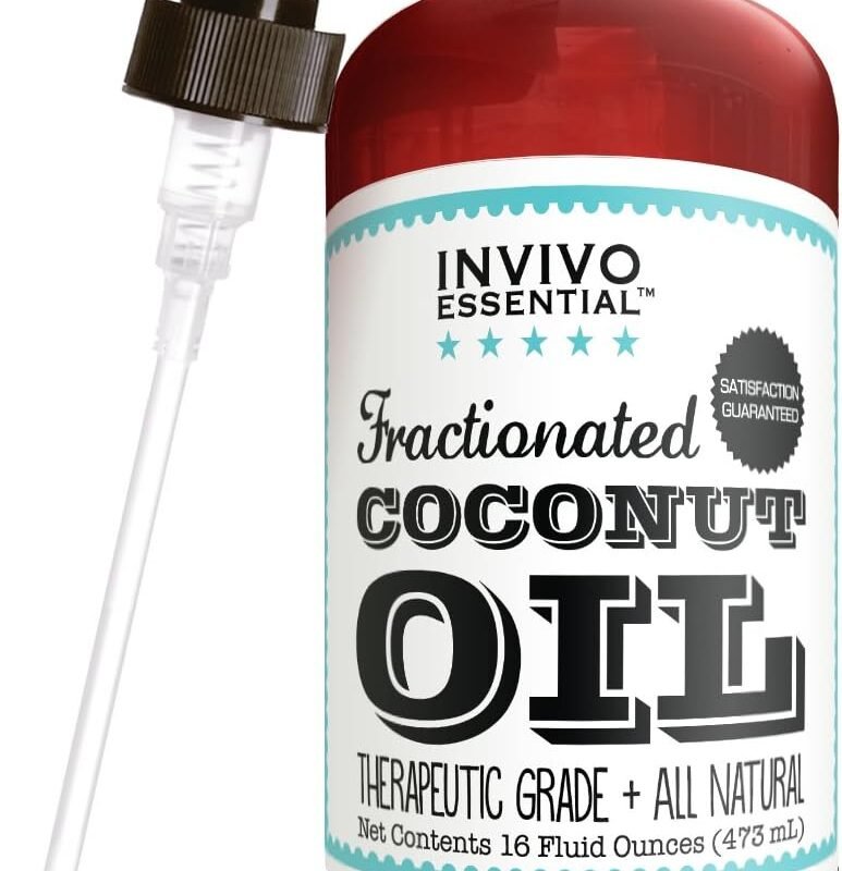 Fractionated Coconut Oil Premium Therapeutic Grade 16 Ounce Liquid Carrier Oil for Aromatherapy Relaxing Massage and Diluting Essential Oils with Pump and eBook