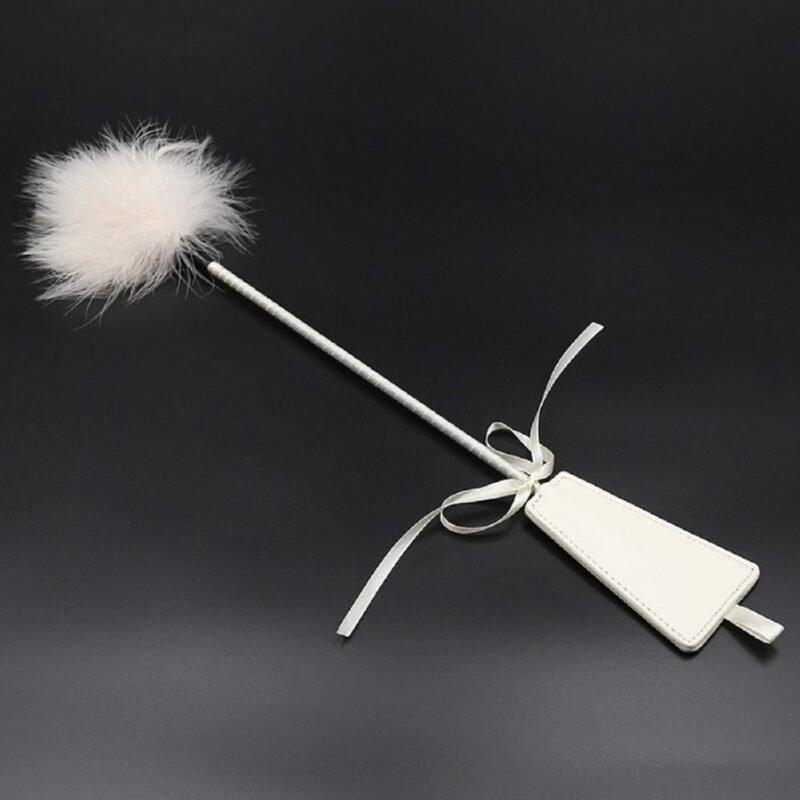 Adult Flriting Toy Dual Purpose Sex Feather Tickler Teaser Paddle Feather Sex Tickler Spanking Toys Tickler Toy Adult Feathers for Sexual Play