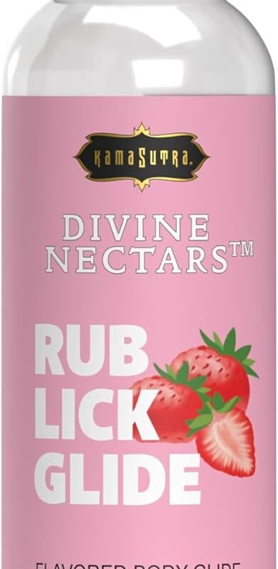 KAMA SUTRA Divine Nectars Strawberry Dreams 2 fl oz - Flavored 3-in-1: Use Oral, Massage, Water Based for Couples, Women, and Men. Body Topping Manufactured in USA. Ideal for Foreplay.
