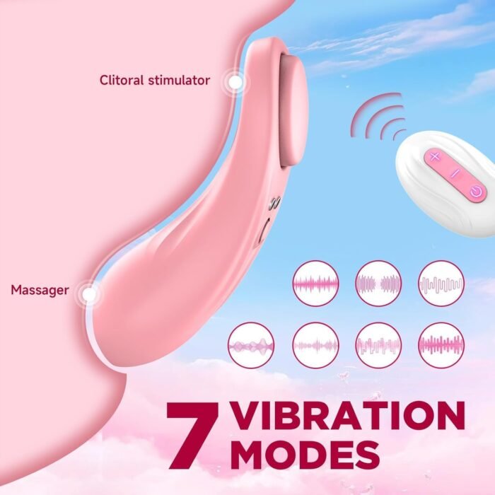 Remote Control Vibrator for Mini Panties with Magnetic Clip, Adult Sex Toys for Women with 7 Vibration Modes, Waterproof Wearable Panty Vibrator for Couples, Female Mini Clitoral Vibrator - Image 2