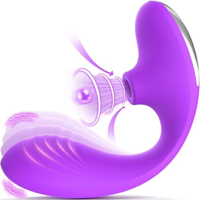 Sucking Vibrator Sex Toys for Women, 3 in 1 Adjustable Sex Toy Dildo Vibrators Stimulator with 10 Suction & Vibration Modes Dildos Clitoral G Spot Womens Adult Sex Toys for Couples