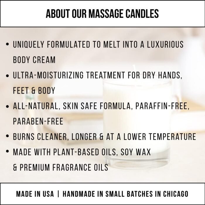 Mojo Spa Rose Relax Repeat Soy Massage Candle | Melts Into a Luxurious Body Cream | 8oz Glass Jar - Image 7