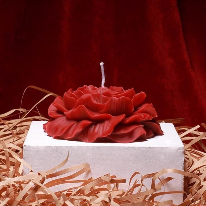 4 Pcs Low Temperature Candles Red Rose Flower Shaped Scented Candles Low Heat Romantic Wax Play Candles for Lovers Couples Wedding - Image 5