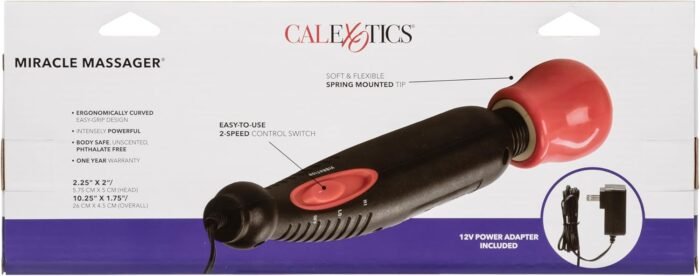 CalExotics Miracle Massager – Body Wand Vibrator for Couples – Adult Sex Personal Massager - Black - Image 6