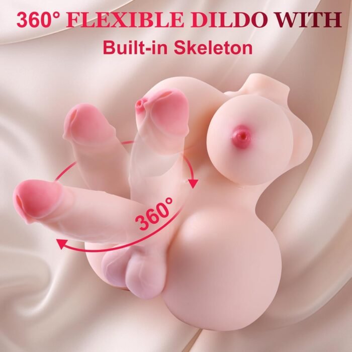 12.1lbs Shemale Sex Dolls for Adults, FUTA Sex Doll with Huge Flexible Realistic Dildo, Trans Sex Toy with Penetrable Nipples, Male Masturbator, Onahole for Men and Women - Image 3