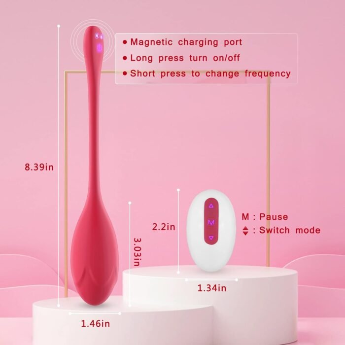 Bullet Dildo Vibrator Rose Sex Toy, Vibrators with Video App Remote Control, 9 Music Modes, Silicone Waterproof Magnetic Charging for Women Couple. - Image 3
