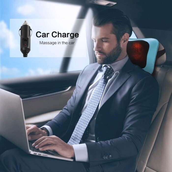 Mo Cuishle Electric Shiatsu Back Massager with Heat - Powerful 3D Kneading for Neck, Shoulder, Lower Back Pain Relief - Ergonomic Design for Home, Office, & Car - Gifts for Women, Men, Mom & Dad - Image 4