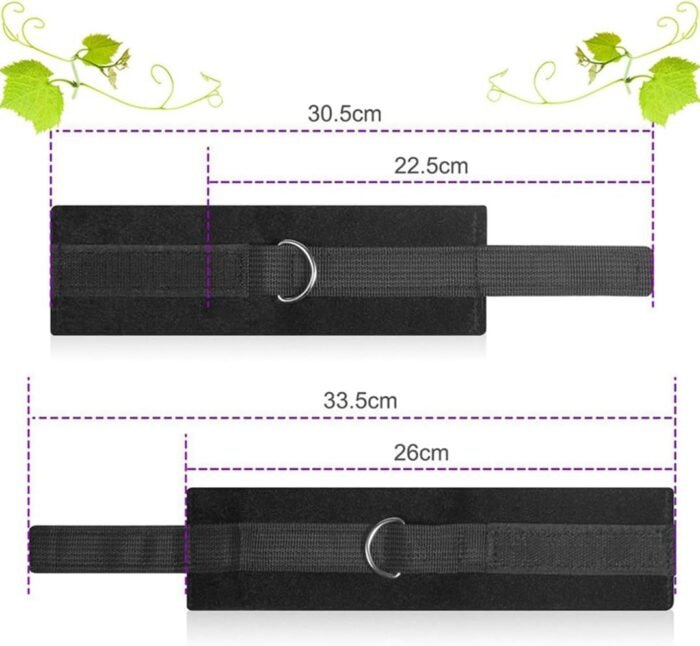 Wrist and Ankle Bed Restraints for Queen Size Bed Straps for Adult Play King Bed Bondaged Kit for Couples Sex Ties Hand Cuffs BDSM Set Furniture Bondage Restraints Sex Set for Bed Bedroom Sweater - Image 7