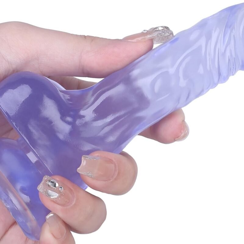 5.2 Inch Soft Anal Dildo with Powerful Strong Suction Cup, Small Anal Plug Dildos for Beginner, G-Spot Stimulation & Anal Training, Butt Plug Toys for Women & Men, Anal Trainer Sex Games (Blue)