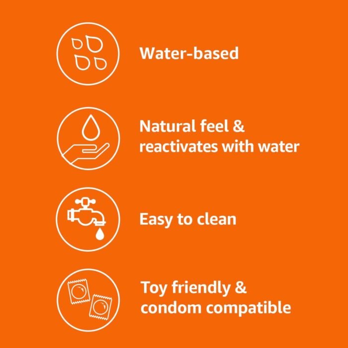 Amazon Basics Liquid Water Based Lube, 5 Fluid Ounce, Natural Feeling Personal Lubricant, Easy to Clean, Toy Friendly, Condom Compatible, 1 Pack - Image 3