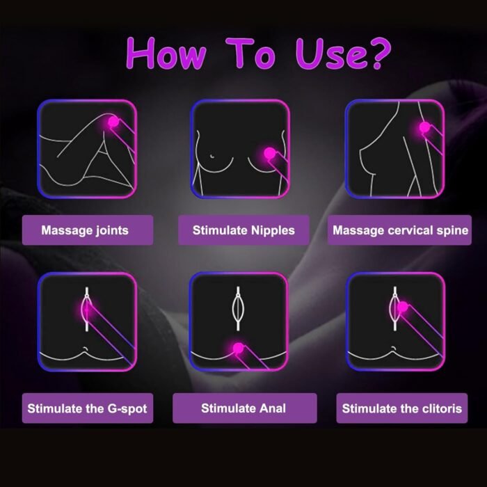 Electric Shock Wand with 9 Levels, Rechargeable BDSM Electric Stick Sex Game Kinky SM Tool Adult Sex Toy for Couples - Image 3