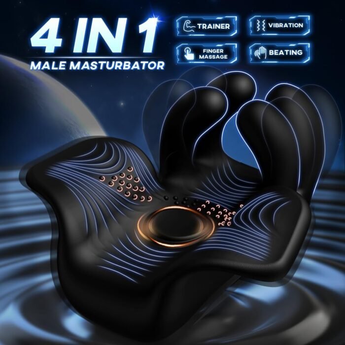 Male Masturbator Penis Training Male Vibrator with 10 Finger Massaging & Tapping & Vibrating Male Stroker Penis Trainer Glans Stimulator for Training & Prolong Endurance Adult Sex Toys & Game for Men - Image 5