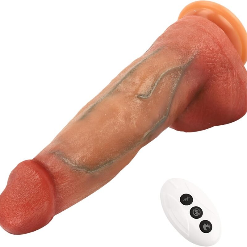 10.2" Huge Thrusting Dildo Vibrator Sex Toy for Women, Vibrating Thick Realistic Dildos with 9 Thrusting & 3 Vibration Heating Modes for G-spot Anal Stimulation, Big Silicone Dildo with Remote Control
