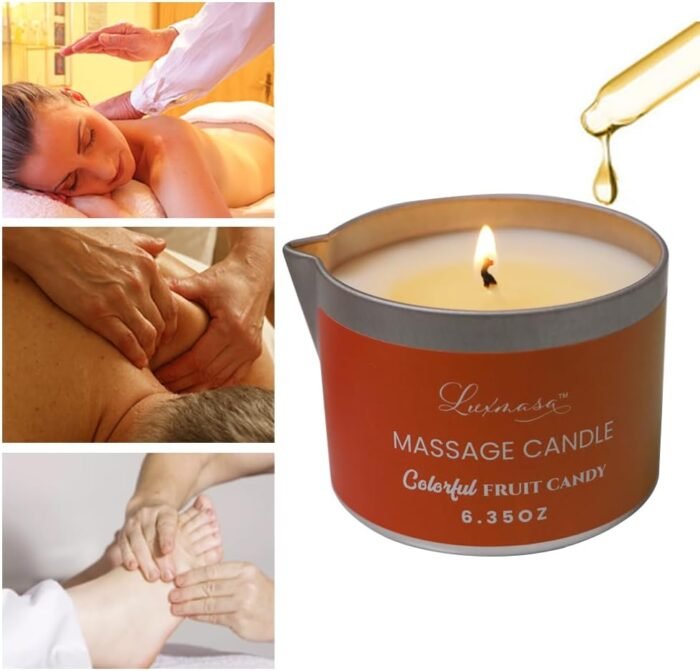 Low Temperature Scented Soy Wax Massage Oil Candles for Skin Care and Body SPA Treatment - Image 5