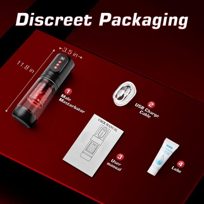 Male Masturbator Male Sex Toys - Sex Toys for Men Penis Pump with 9 Sucking & Thrusting & Rotating & Licking, Mens Sex Toys - Pumps & Enlargers LCD Adult Toys Pocket Pussy Sex Machine Stroker - Image 8