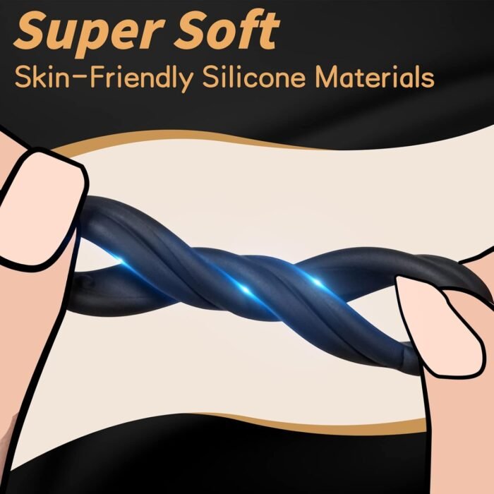 Silicone Penis Rings Set Sex Toys for Men，5 Different Sizes Cock Rings for Erection Enhancing, Long Lasting Stronger Men Sex Toy, Strechy Adult Toys for Couples Pleasure - Image 3