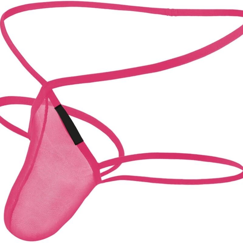 Men's Exotic Split Butt Thong Underwear U-Shaped Design T-Back Open Rear Lingerie Comfortable Stretch Fabric