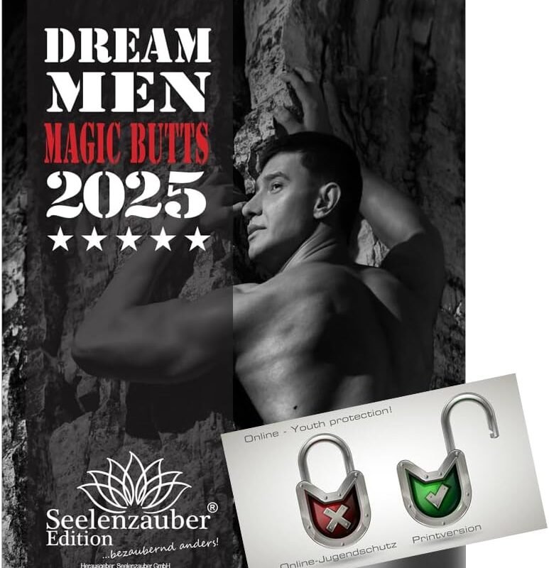 Sexy Dream Men Butts for 2025 DIN A5 Calendar Erotic Men - Gift Set Contents: 1 x Calendar, 1 x Christmas Card (2 Pieces in total)