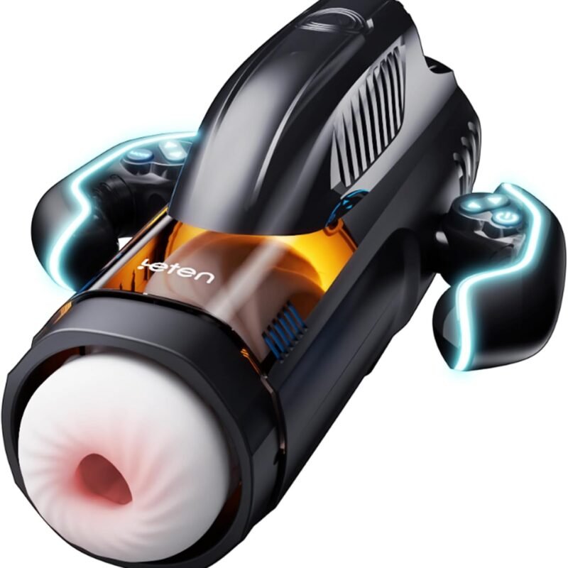 Automatic Male Masturbator Adult Male Sex Toys for Men Penis Pump Automatic Mens Toy with Sex Toy Male Sucking & Vibrating & Thrusting Modes Hands Free Male Stroker Sex Toy for Men Pocket Pussy
