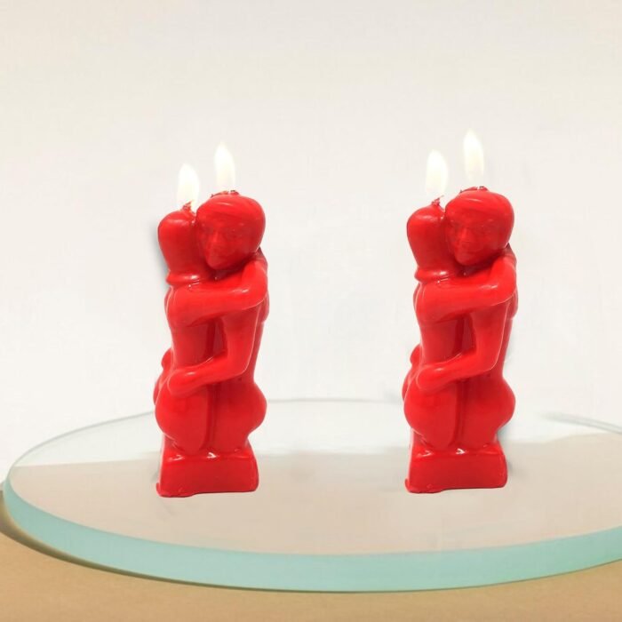 Vrinda Decorative Candle - Erotic Couple Assorted Art Portrait Candle Mould - Handcrafted Romantic Figurine Candles for Couples, Valentines, and Special Occasions (Red) - Image 6