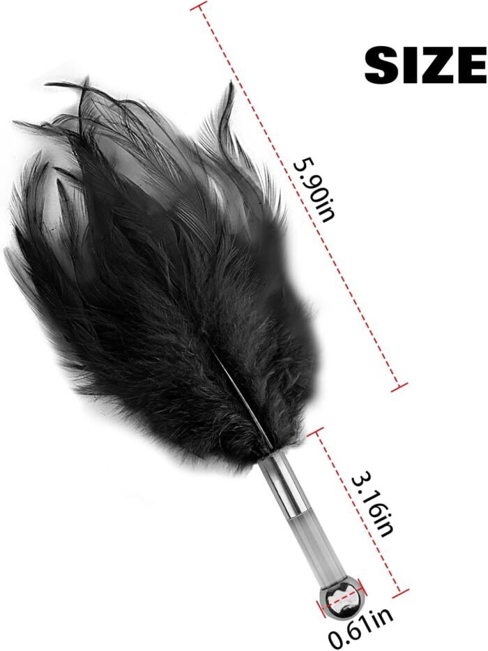 SM Feather Teaser Stick Flirtatious Anal Plug SM Adult Feather Tickler Multifunctional Training Prop Pink - Image 7