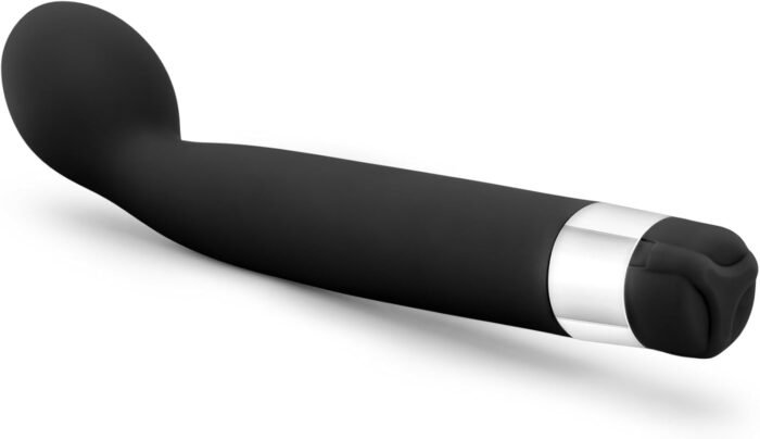 Blush Novelties Rose Scarlet G - Sile Multi Speed Vibrator Wand - Curved Bulbous Tip for Intense G Spot Stimulation - Satin Smooth Feel - IPX7 Waterproof - Adult Sex Toy for Women, Couples - Black - Image 4