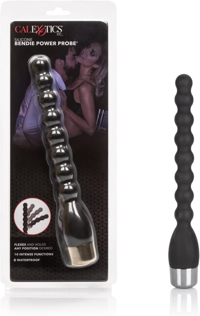 CalExotics Silicone Bendie Power Probe – Prostate Anal Bead Massager – Adult Vibrator Sex Toy for Couples - Image 5