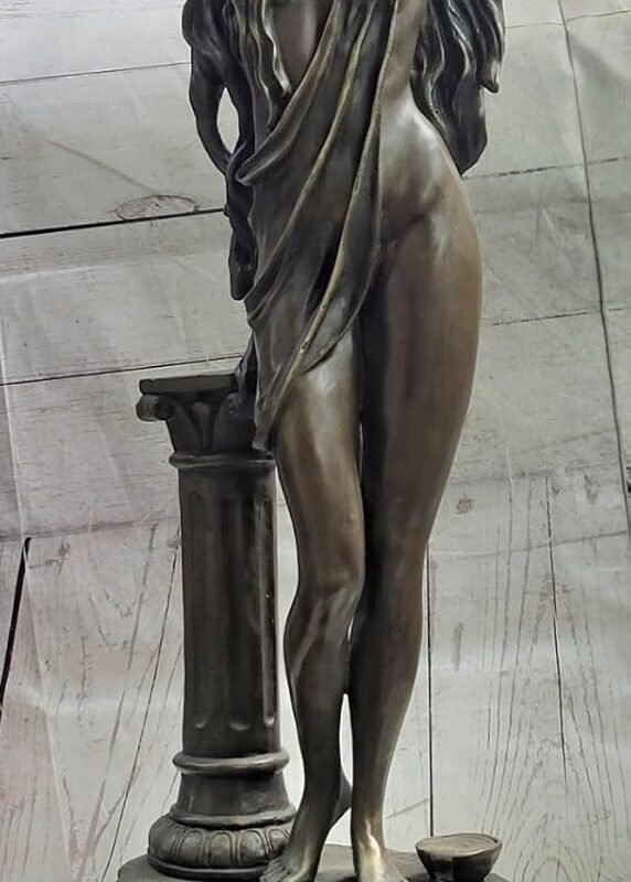 Tempting Female Figure in Bronze - Aldo Vitaleh Erotic Sculpture, Lost Wax Method Figurine Sale Gift Decor by Think Bronze