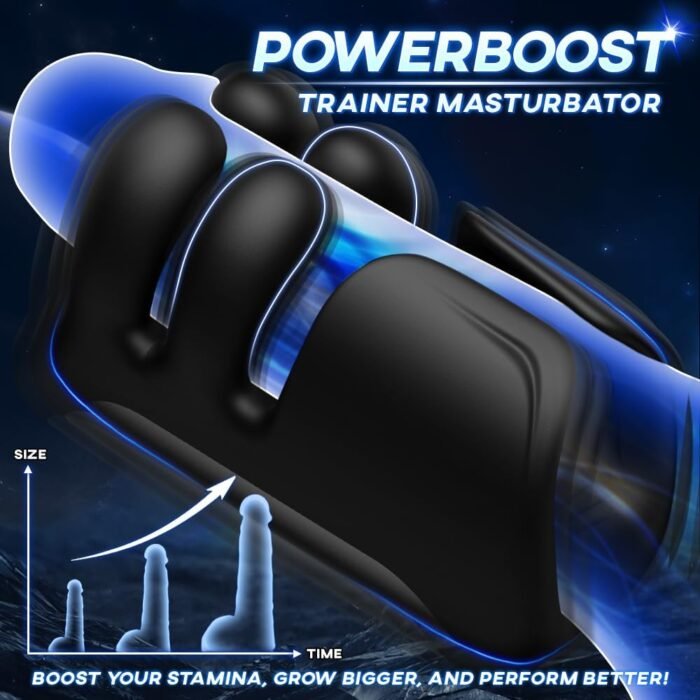 Male Masturbator Penis Training Male Vibrator with 10 Finger Massaging & Tapping & Vibrating Male Stroker Penis Trainer Glans Stimulator for Training & Prolong Endurance Adult Sex Toys & Game for Men - Image 4