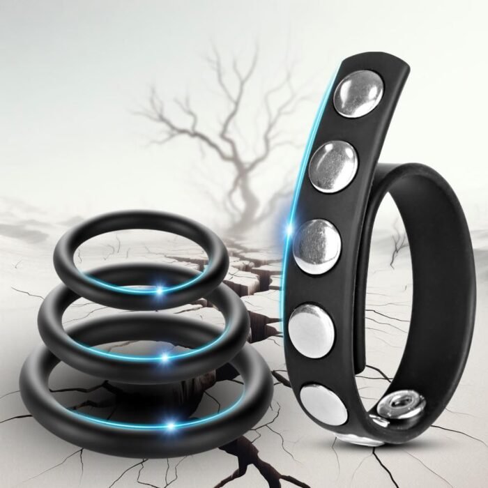 7 Pcs Silicone Cock Penis Rings Set Male Sex Toys, Adjustable Soft Silicone Male Penis and Ball Rings Sexual for Erection Enhancing Long Lasting Stronger, Adult Sex Toy for Men Gay or Couples Pleasure - Image 5