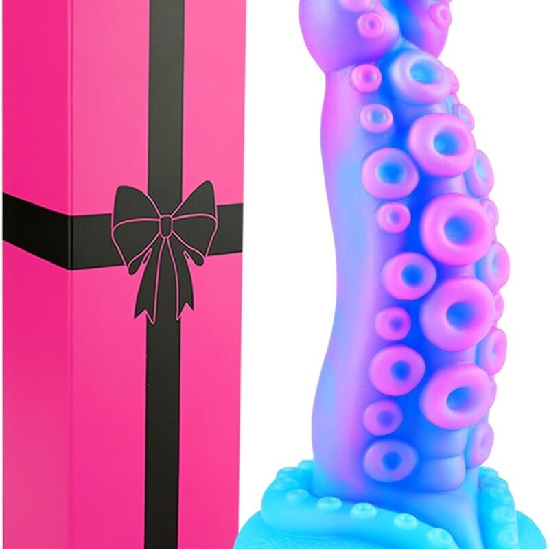10 Inch Monster Tentacle Wide Dildo for Men Women, Silicone Extra Large Thick Colorful Anal Plug Penis, Alien Thick Realistic XL Giant Octopus Dildo with Suction Cup, Strap On Sex Toy for Couples Gay