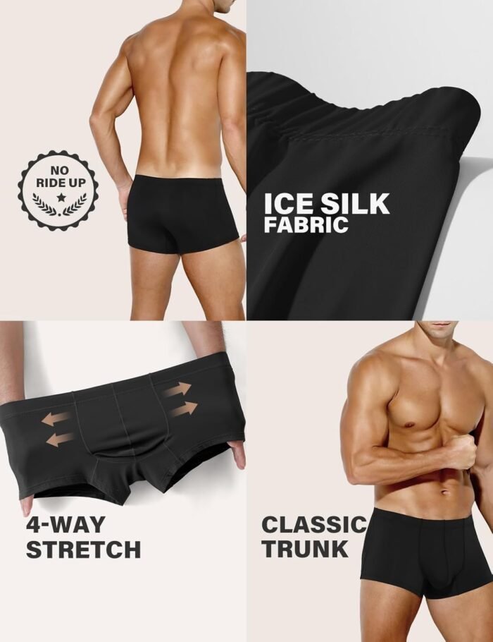 Arjen Kroos Men's Sexy Silky Trunks Underwear Boxer Briefs 1 Pack - Image 3