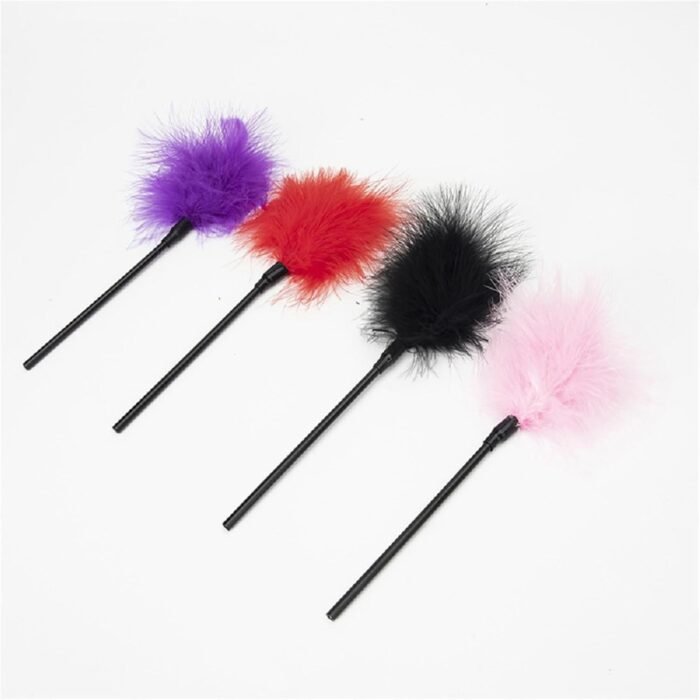 Sex Toy Sex Feather Tickler Teaser Feather Sex Tickler Spanking Toys Tickler Toy Adult Feathers for Sexual Play 4Pcs - Image 5