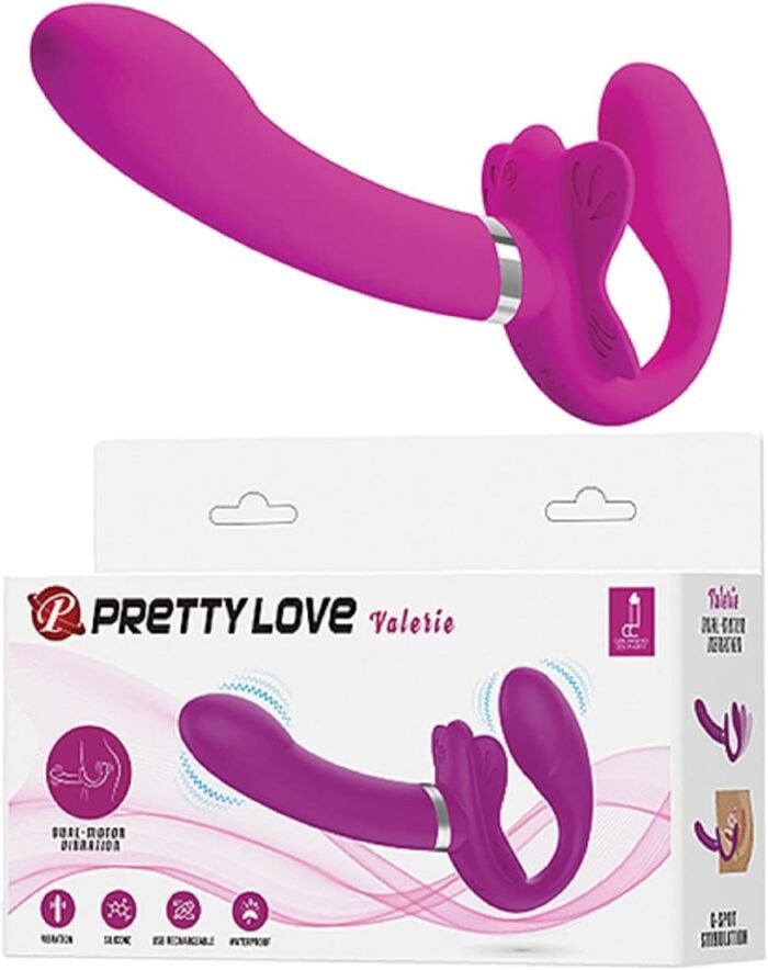 Valerie Strapless Strap On - Fuchsia - Image 5