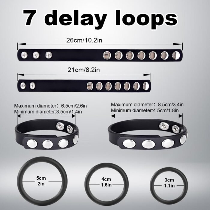 7 Pcs Silicone Cock Penis Rings Set Male Sex Toys, Adjustable Soft Silicone Male Penis and Ball Rings Sexual for Erection Enhancing Long Lasting Stronger, Adult Sex Toy for Men Gay or Couples Pleasure - Image 4