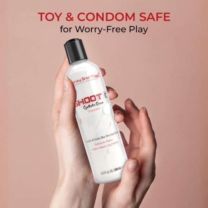 Shoot IT Water-Based Synthetic Semen with Authentic Flavor, Unscented 8 oz Cum Lube for Couples, Trusted by Adult Film Industry, Toy-Friendly, Non-Toxic & Suitable for Most Skin Types - Image 7