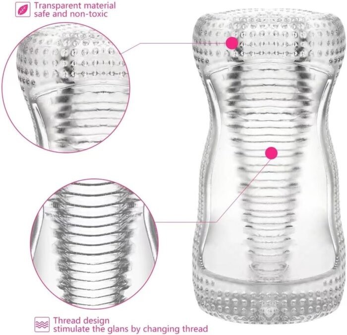 Realistic Texture Transparent Male Masterbater Sexdoll Blowjob Toy Sex Toys for Him Mens Stroker Male Pocket Pussy Ultra-Soft Vagina for Male - Image 2