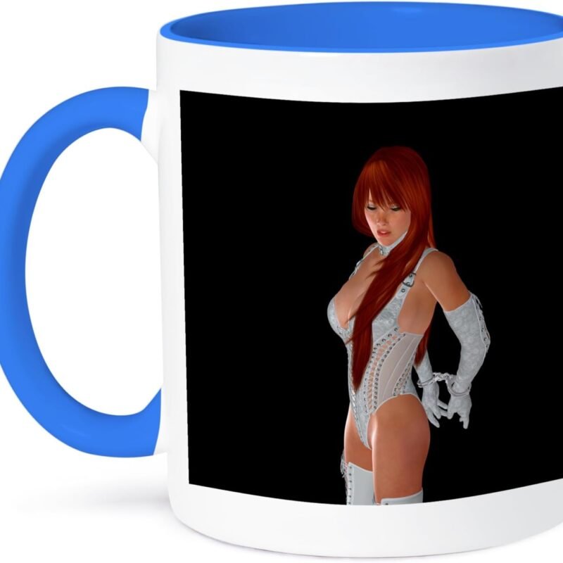 3dRose Coffee Mug, Size - 11oz - A beautiful woman in lingerie is bound Simone Gatterwe Designs Erotic - funny coffee cup gift