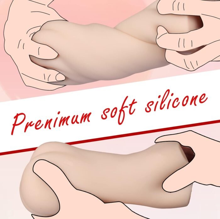 Male Masturbators Flexibility Pocket Pussy Toy with 3D Realistic Loli Girl Textured Vagina and Tight Anus Sex Stroker, Portable Adult Male Sex Toy for Men Masturbation Pleasure (White) - Image 6