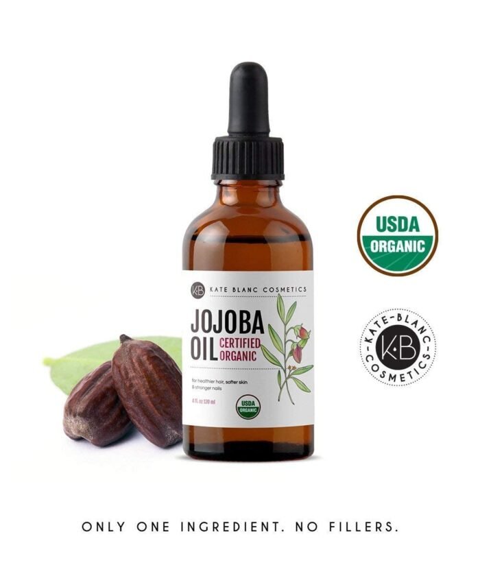 Kate Blanc Cosmetics Jojoba Oil for Hair, Face & Skin. Gua Sha Oil for Face Massage & Dermaplaning (2oz, Organic, 100% Pure, Natural) - Image 6